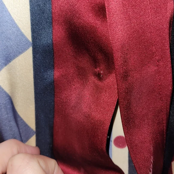 Vintage‎ Ceta Italiana 100% Silk S/S Shirt Blue Men’s 3XL *Flaw* - Picture 4 of 7